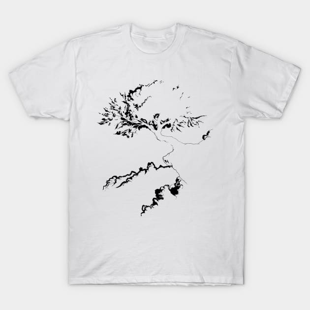 Moon Tree Black T-Shirt by DreamOfDesign